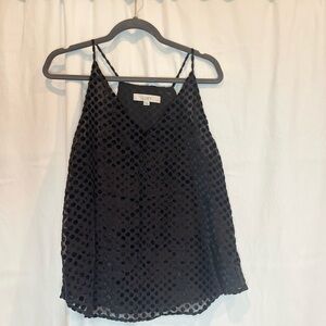 LOFT Petite Black Polka Dot Camisole